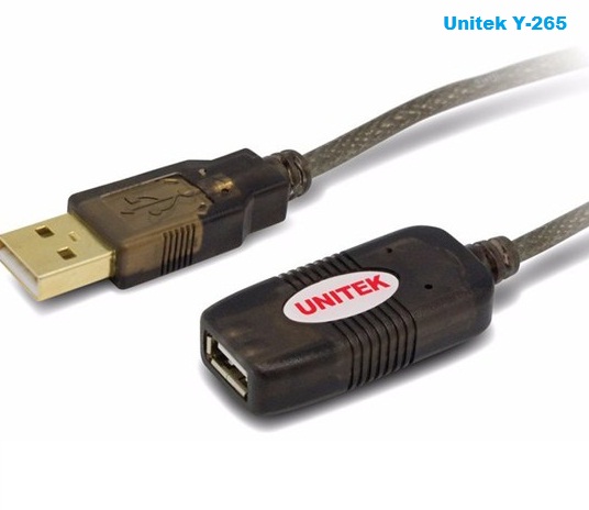 Cáp nối dài USB 2.0 15m Có IC khuếch đại tín hiệu Unitek U-265 Chính Hãng