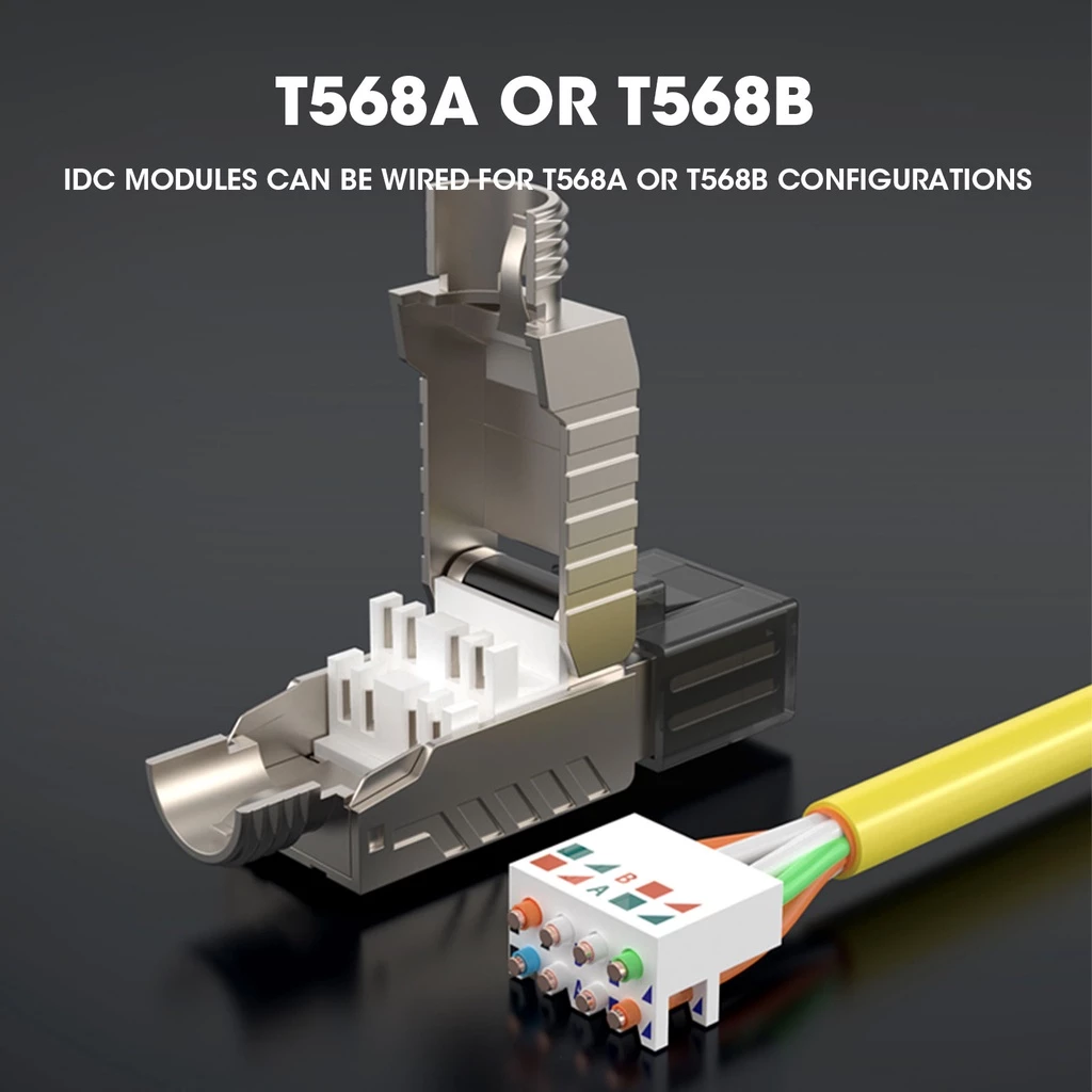 Đầu bấm mạng RJ45 Cat8 Zoerax  Không cần kìm bấm , 2000MHz 40Gbps Jack mạng tốc độ cao, Chính hãng