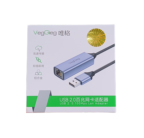 Cáp USB 2.0 to lan , cạc mạng USB 2.0 sang RJ45 VegGieg  V-K307