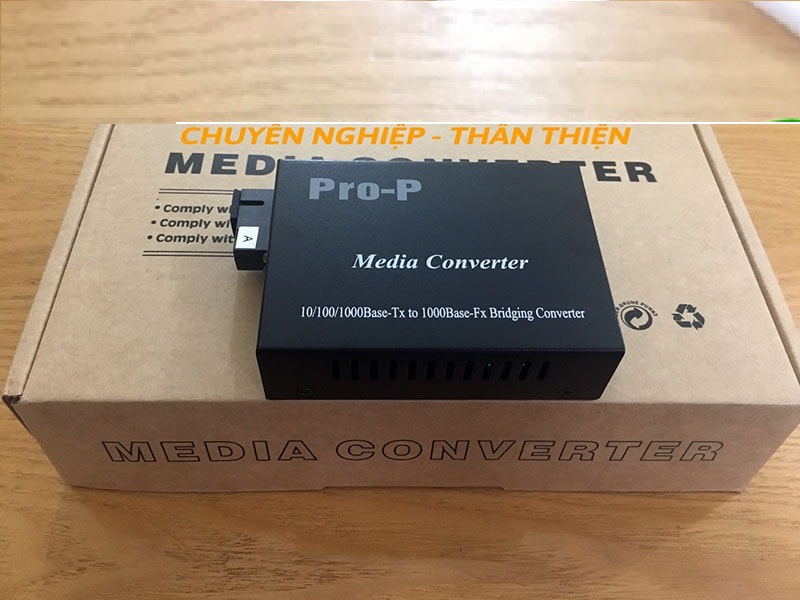 PRO-110S-20A Media Converter 10/100M, SMF, TX1310/RX1550 nm, 20KM