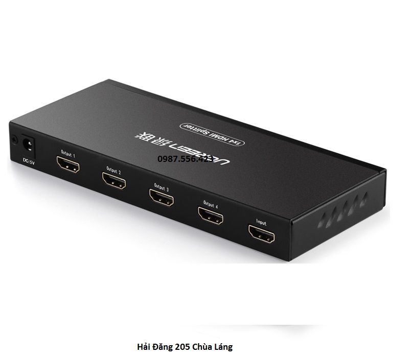 Bộ chia HDMI 1 ra 4 chính hãng Ugreen UG-40202 cao cấp