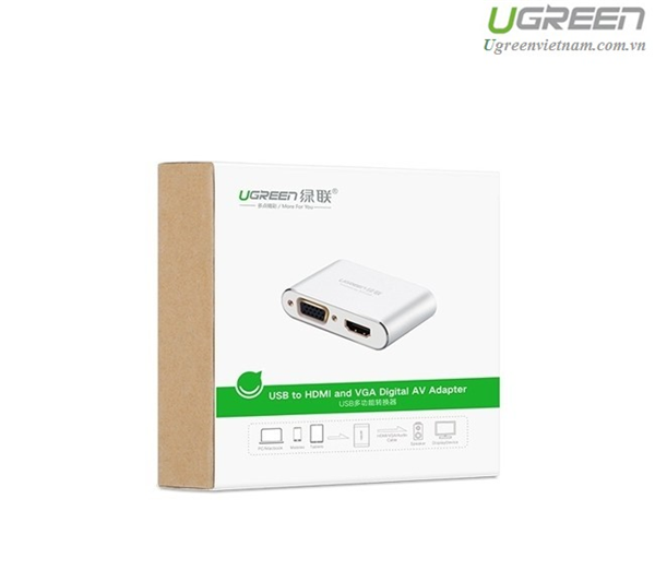 Bộ chuyển đổi cổng Lightning to HDMI + VGA cho iPhone, iPad Ugreen UG-30522