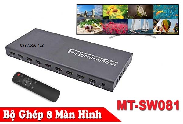 Bộ Gộp Switch HDMI 8 Vào 1 Ra MT-SW081