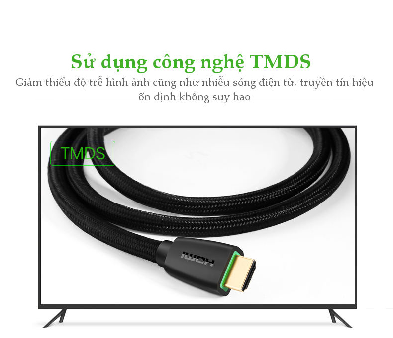 Cáp HDMI 2.0 dài 3m hỗ trợ full HD 4K 60hz chính hãng Ugreen 40411 