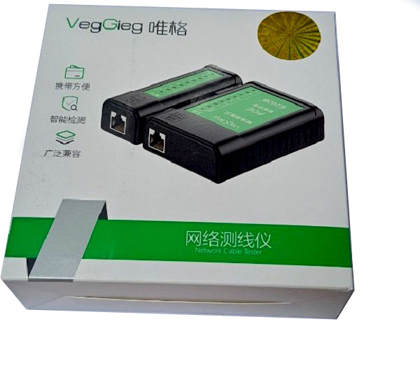 Máy test mạng POE V-E102 Veggieg hàng nhập khẩu chính hãng, có chức năng POE, tặng kèm pin 9V