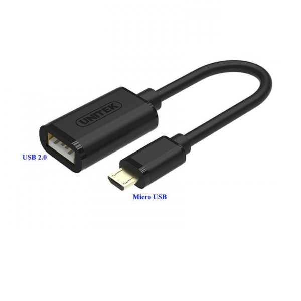 Cáp USB OTG 2.0 sang USB Micro UNITEK Y-C438GBK