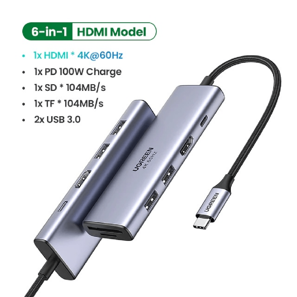 Thiết bị chia mở rộng 7 in1 Usb C Hub HDMI Ugreen 60515