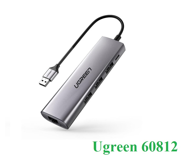 HUB chia USB 3.0 ra 3 cổng USB 3.0 + Lan Gigabit 1000Mbps Ugreen 60812 