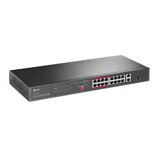 Switch chia mạng 16-Port 10/100 Mbps + 2-Port Gigabit Rackmount Switch with 16-Port PoE+TL-SL1218P