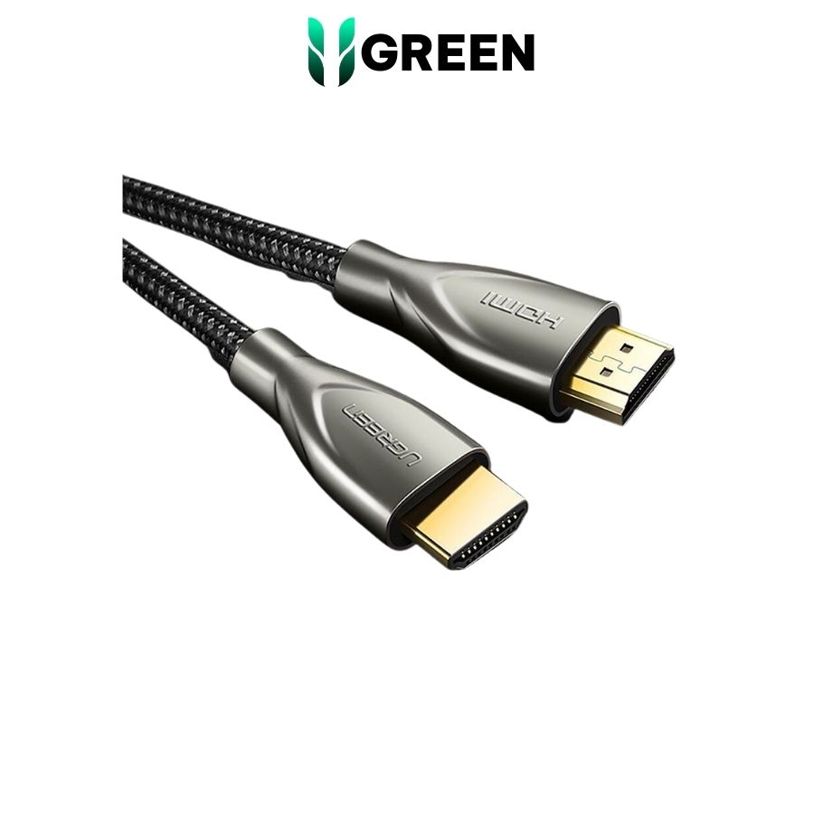 Cáp HDMI 2.0 Carbon 10m Ugreen 50112 đầu nối mạ vàng độ phân giải 4K 60Hz