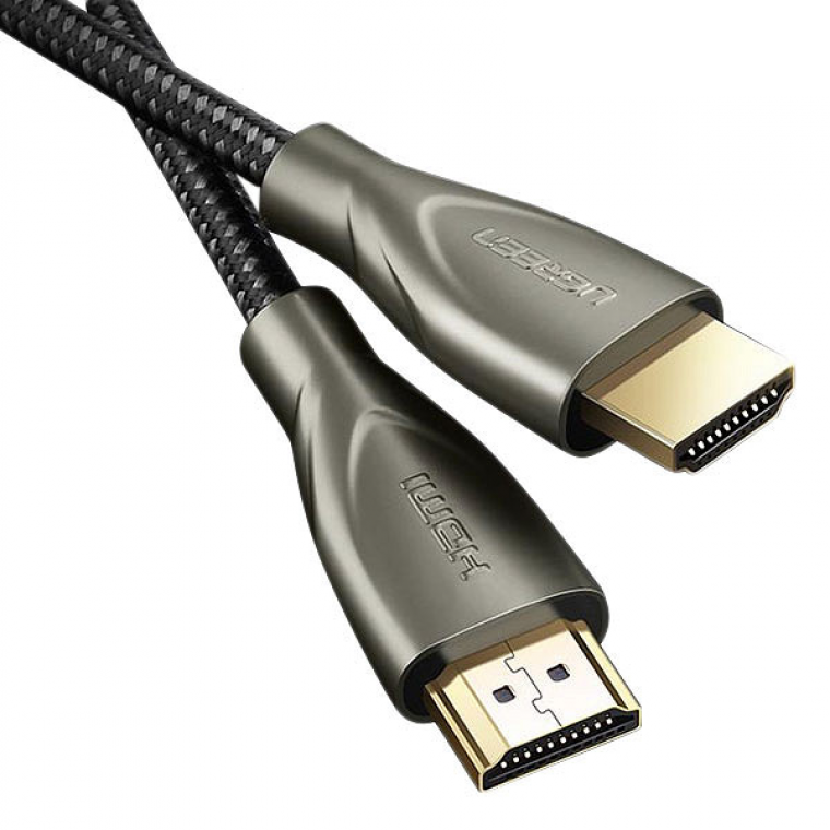 Cáp HDMI 2.0 Carbon 10m Ugreen 50112 đầu nối mạ vàng độ phân giải 4K 60Hz