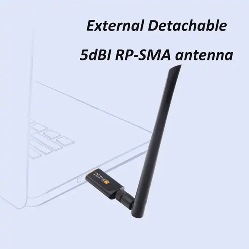 Cạc mạng USB Wifi Veggieg V-K300 Băng Tần Kép Chuẩn AC 600Mbps 