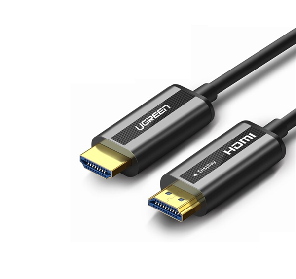 Cáp truyền tín hiệu HDMI 2.0 chính hãng Ugreen 50215 lõi sợi quang hợp kim kẽm 15m