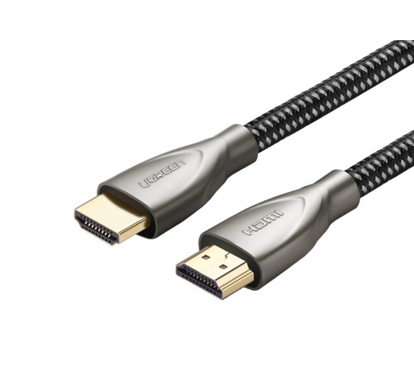 Cáp HDMI 2.0 Carbon 1,5m chuẩn 4K tần số quét 60Hz Ugreen 50107 mạ vàng 