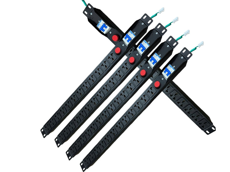 Thanh Nguồn PDU 12 Cổng 19 Inch - Có Aptomat, Đèn Báo, Lắp Tủ Rack 12U