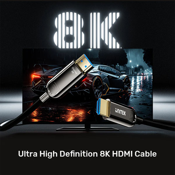 Cáp Quang HDMI 2.0 UNITEK C11085GY01 15M - 8K@60Hz, Truyền Xa Không Suy Hao