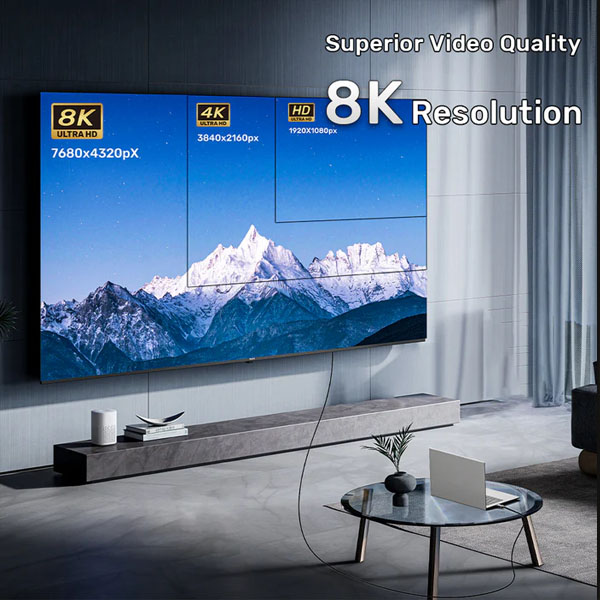 Cáp Quang HDMI 2.0 UNITEK C11085GY01 40M - 8K@60Hz, Truyền Xa Không Suy Hao