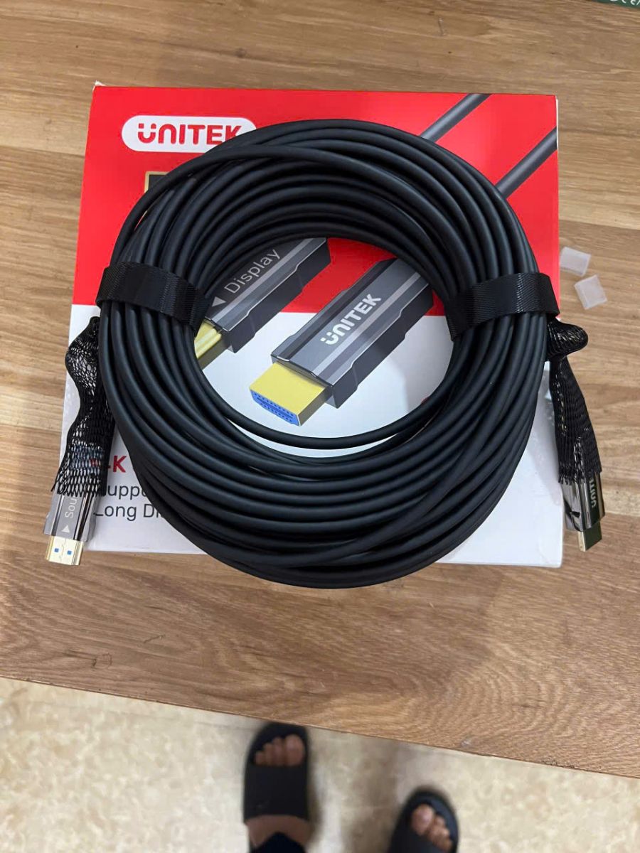 Cáp Quang HDMI 2.0 UNITEK C11072BK 40M - Hỗ Trợ 4K@60Hz, Truyền Xa Không Suy Hao, Hiệu Suất Cao