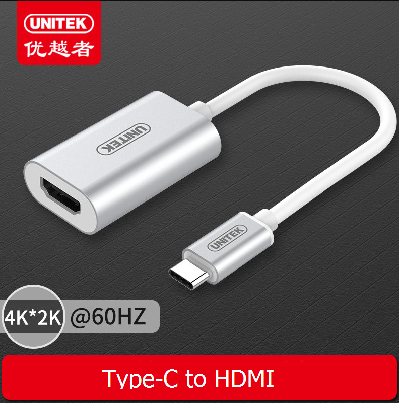 Cáp chuyển USB TYPE-C sang HDMI 4K Unitek Y-6316