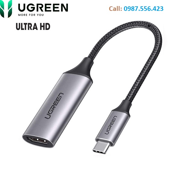 Cáp chuyển đổi USB type-C to HDMI hỗ trợ 4K@60Hz chính hãng Ugreen 70444 