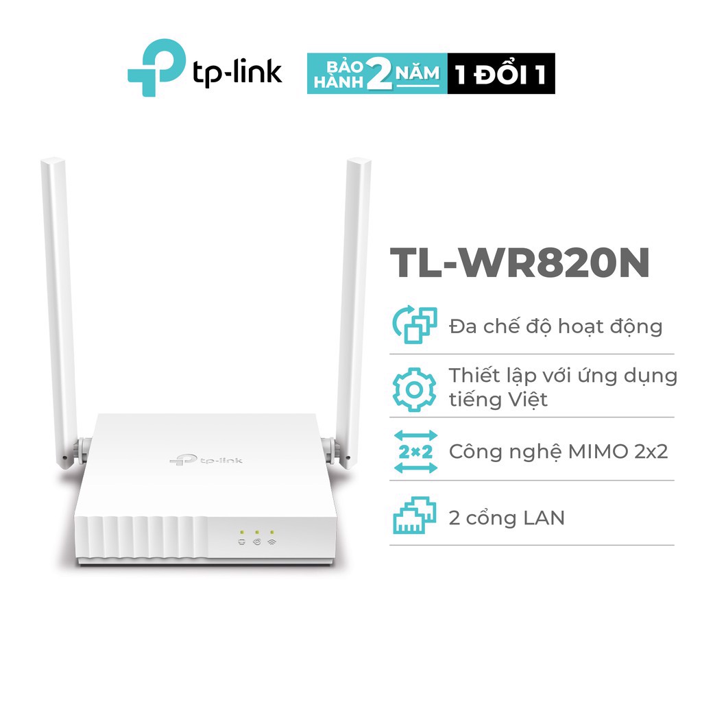 Bộ phát sóng wifi TP-Link TL-WR820N Wireless N300Mbps