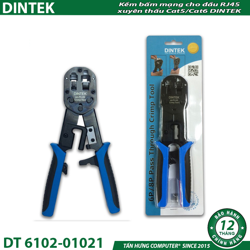 Kềm bấm mạng Xuyên Thấu Dintek 6102-01021 chính hãng