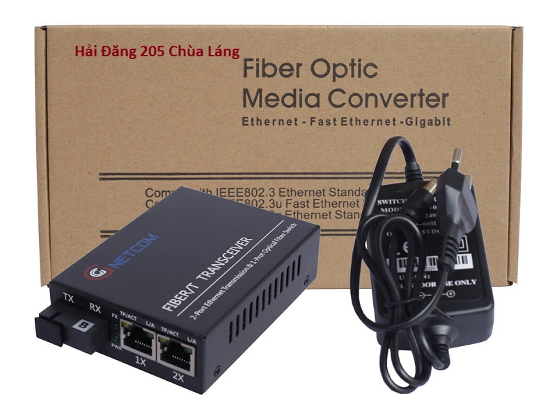 Converter quang Gnetcom 2 Cổng Ethernet 10/100/1000M I PN: GNC-2112S-20B