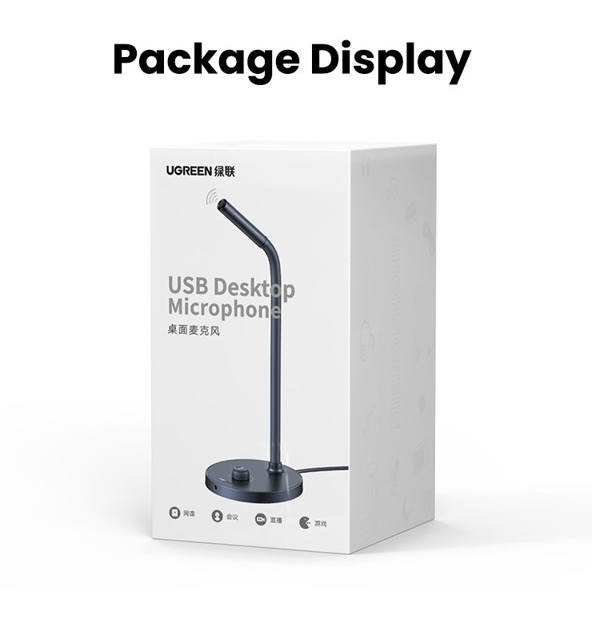 Microphone để bàn thu âm, Livestream cổng USB Ugreen 90416 CM564 