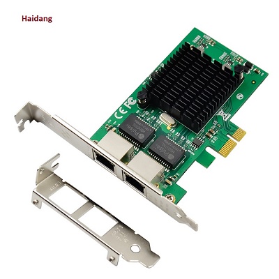 Cạc mạng 2 Cổng Lan RJ45 Sang PCI Express X1 cho máy chủ,Card Mạng E1G42ET RTL8111F Chip 1Gbps Gigabit Ethernet LAN