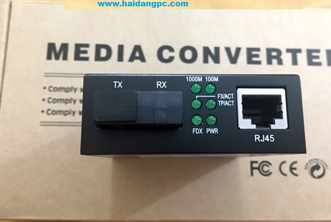 PRO-210S-20A Media Converter 10/100/1000, SMF, TX1310/RX1550nm, 20KM