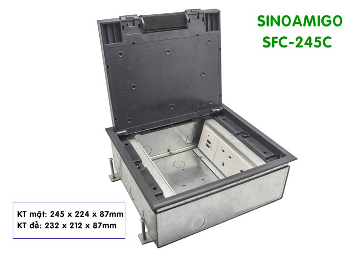  Bộ Ổ cắm điện âm sàn cao cấp SINOAMIGO SCF-245C 