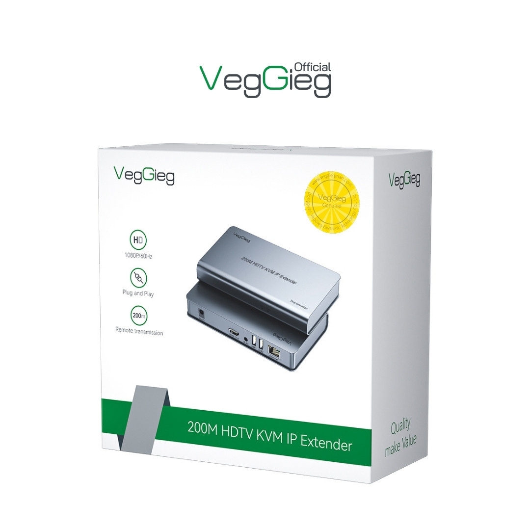 Bộ Mở Rộng HDMI KVM 200M V-HD012 Hỗ Trợ USB, Full HD 1080P