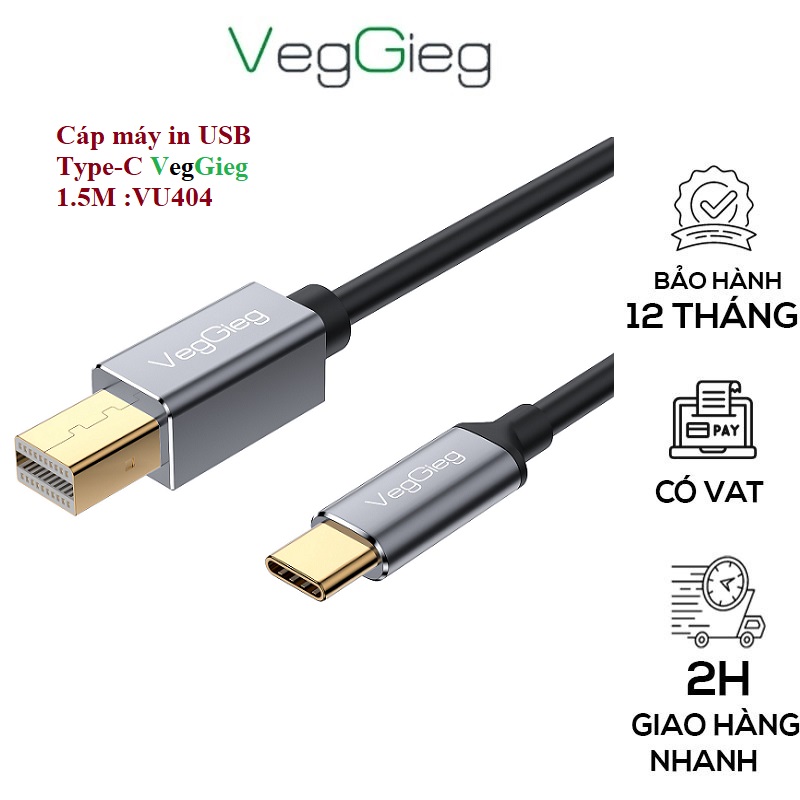 Cáp máy in USB Type C dài 1.5m VeGiegV-U404 