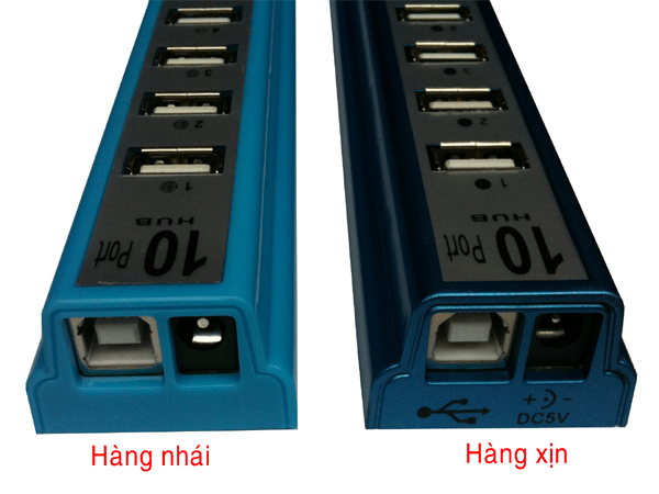Hub USB 10 Cổng nguồn ngoài 5V-2A