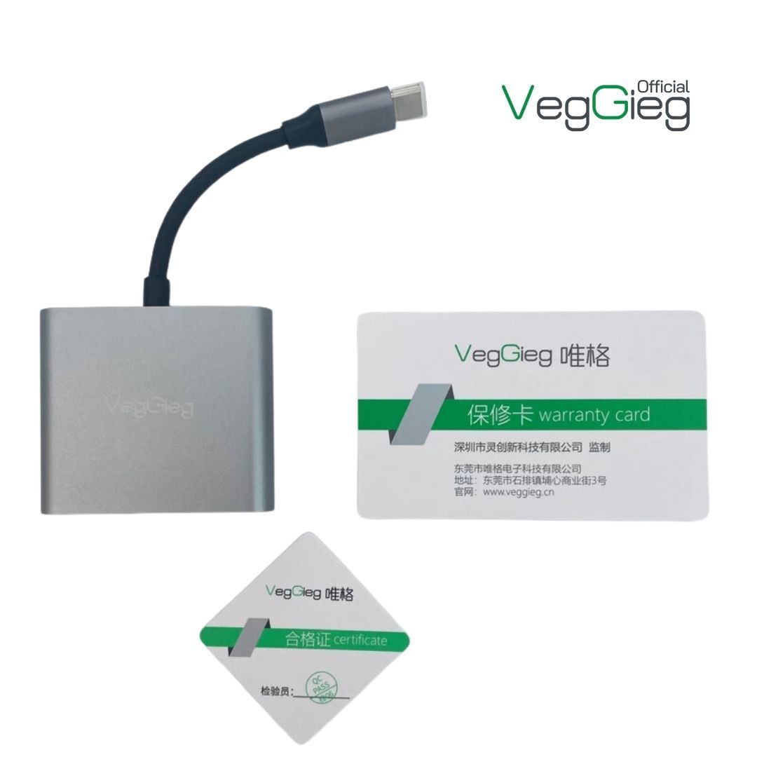 Hub Type-C 3 in 1 V-TC03, Chuyển Type-C sang HDMI, USB 3.0, PD Chính Hãng