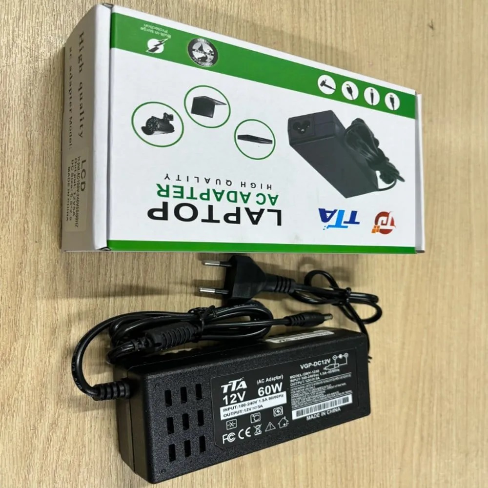 Nguồn adapter DC 12V5A chân 5.5-2.5mm 60W chính hãng TTA QWY-1250 Nguồn adapter DC 12V5A chân 5.5-2.5mm 60W chính hãng TTA QWY-1250