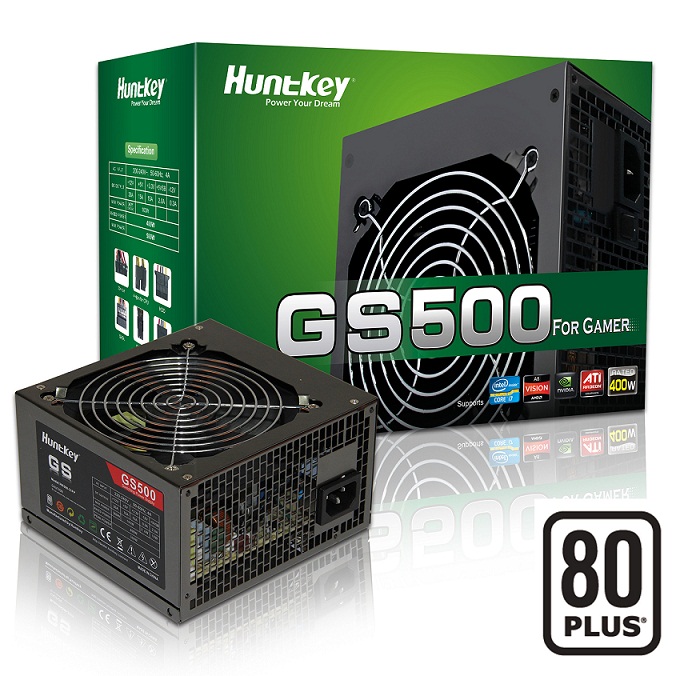 Nguồn Huntkey 500W GAMER STAR 500 - GS500 80Plus
