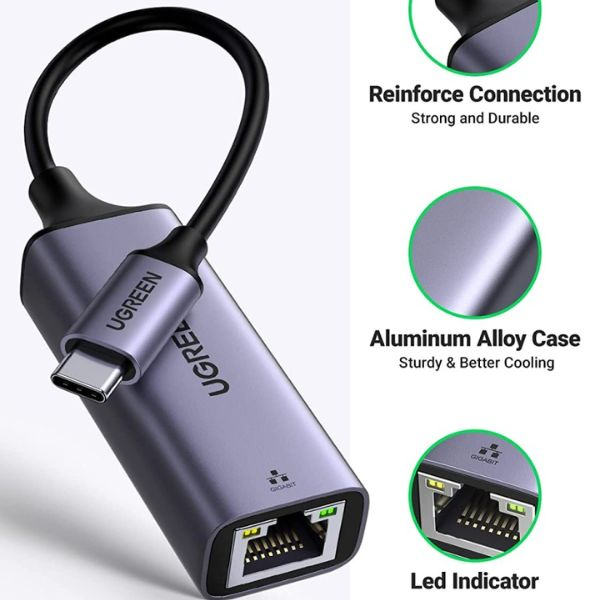 Cáp Chuyển Đổi Usb c Tốc Độ Cao 2500mbps Cho macbook ipad pro Ugreen 25052
