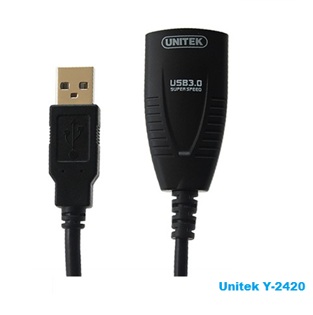Cáp USB 2.0 nối dài 20m chính hãng Unitek Y-2420 có IC khuếch đại