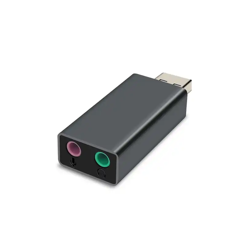 USB Sound 2.0 VK102 Veggieg 2 Cổng Tai Nghe Và Mic hàng chính hãng