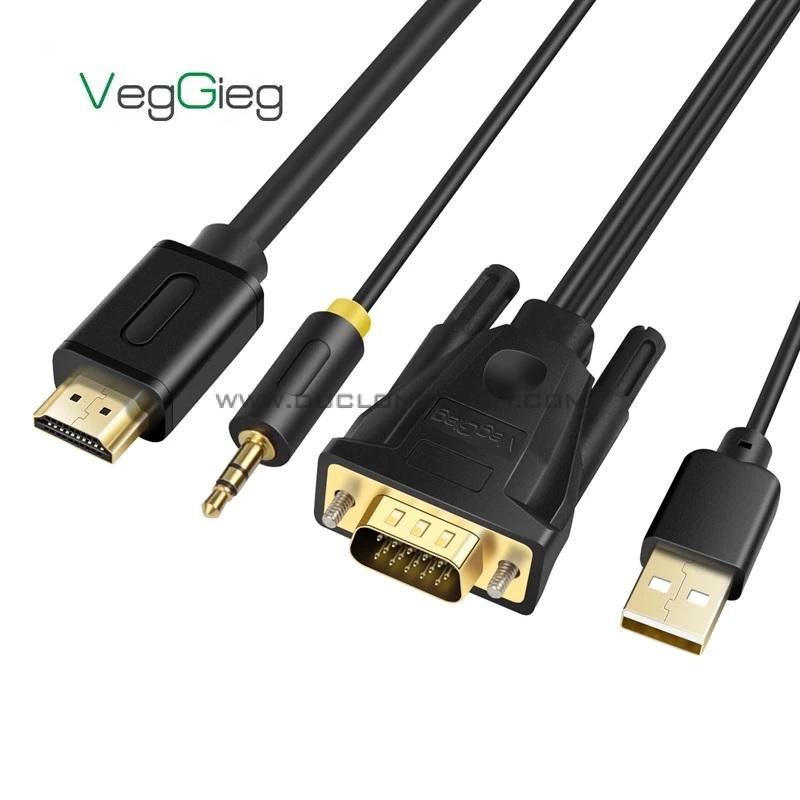 Cáp chuyển đổi VAG to HDTV có kèm audio V-Z206 Veggieg