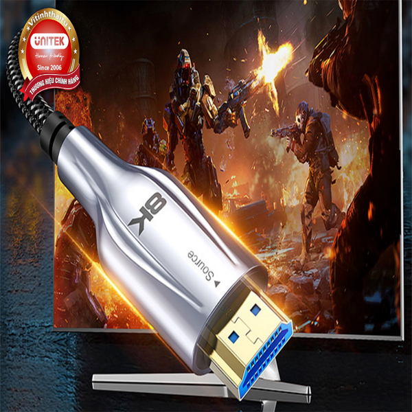 Cáp HDMI 2.1 8K60Hz Unitek C1064SL 20 Mét Hỗ Trợ HDR