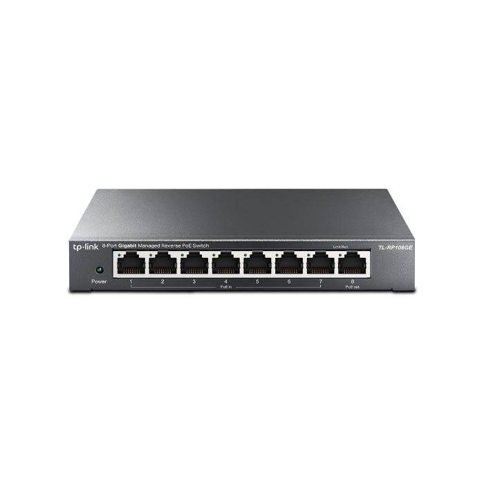 Switch PoE 8 cổng gigabit TP-Link TL-RP108GE 10/100/1000 Mbps Cổng RJ45
