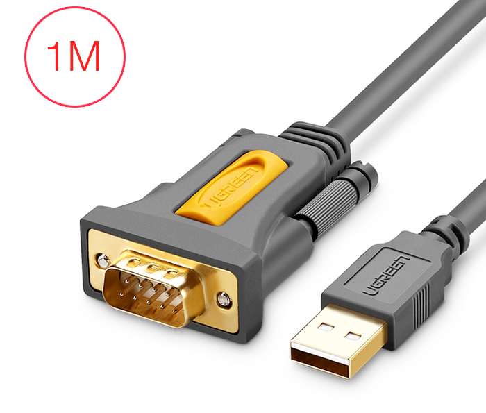 Cáp USB sang Com RS 232 chính hãng Ugreen 20210 cao cấp dài 1M