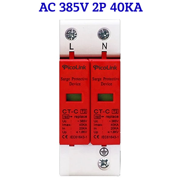 Chống Sét Lan Truyền AC 2P 40kA - Picolink PL-CS2P-40 Bảo Vệ Hệ Thống Điện & Thiết Bị Công Nghiệp