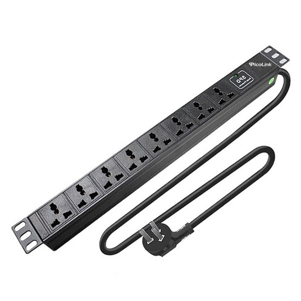 Thanh Nguồn PDU Chống Sét - Picolink PL-PDU-CS8 Bảo Vệ Thiết Bị Mạng & Máy Chủ
