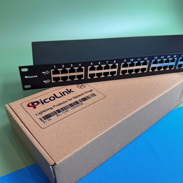 Thiết Bị Chống Sét Mạng LAN 24 Port - Picolink PL-24P-1000POE Bảo Vệ IP Camera & Thiết Bị PoE