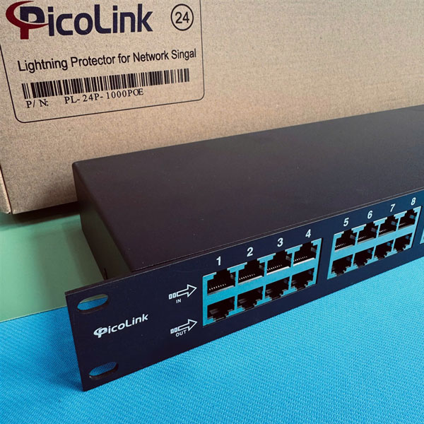 Thiết Bị Chống Sét Mạng LAN 24 Port - Picolink PL-24P-1000POE Bảo Vệ IP Camera & Thiết Bị PoE