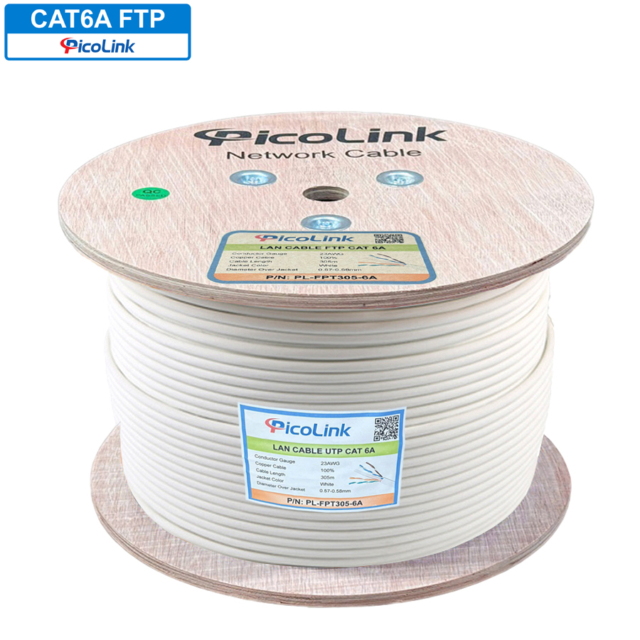 Dây cáp mạng chống nhiễu Cat6A FTP PicoLink P/N: PL-FTP305-6A