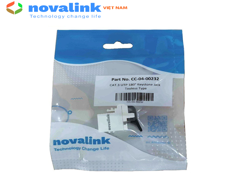 Nhân Wall plate Điện Thoại, Nhân điện thoại RJ11 Novalink CC-04-00232 không cần dùng tool